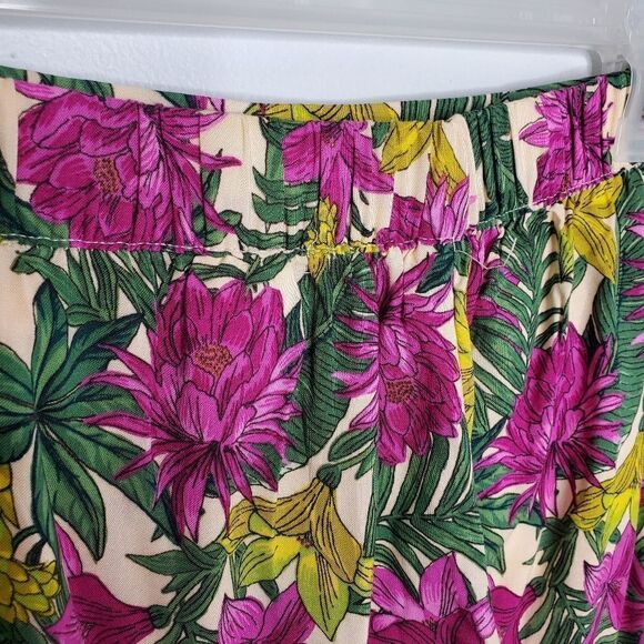 H&M tropical beach pants floral viscose joggers with pockets 6 - Picture 4 of 7